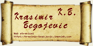 Krasimir Begojević vizit kartica